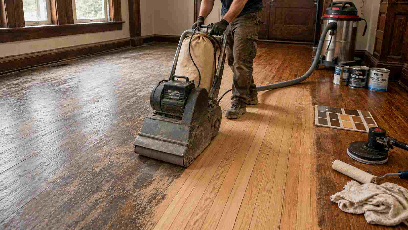 How to restore original hardwood floors in a cheap way