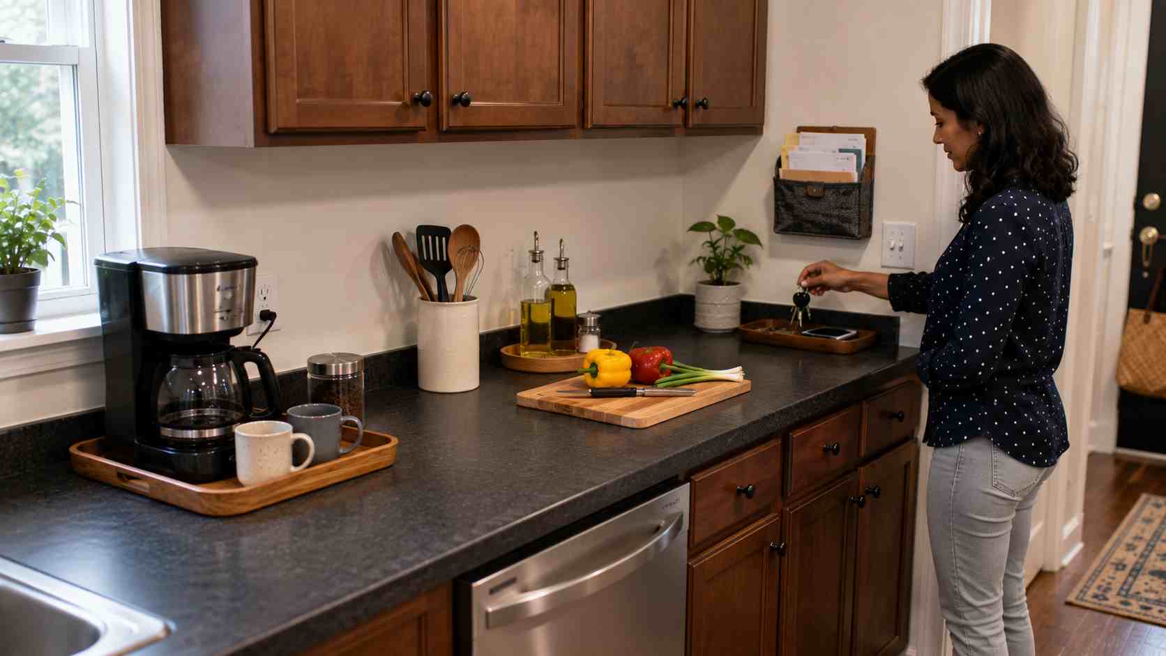 Kitchen countertop organization ideas