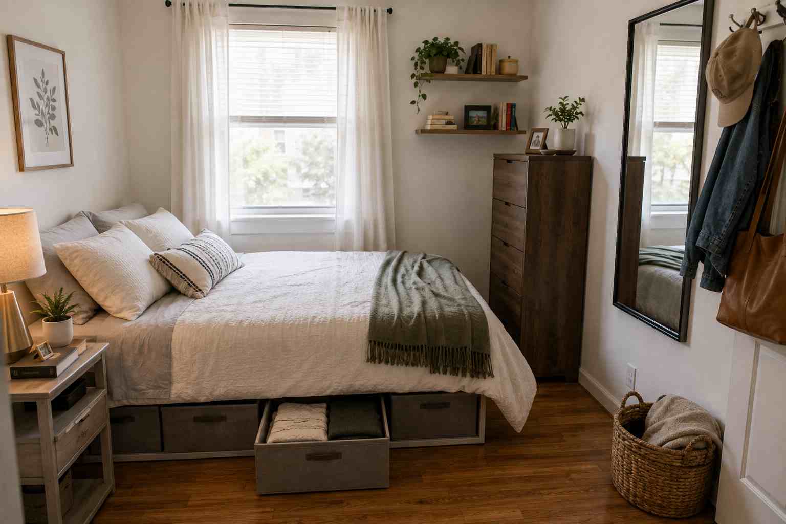 Declutter Your Bedroom: Simple Tricks That Actually Work A decluttered and organized bedroom