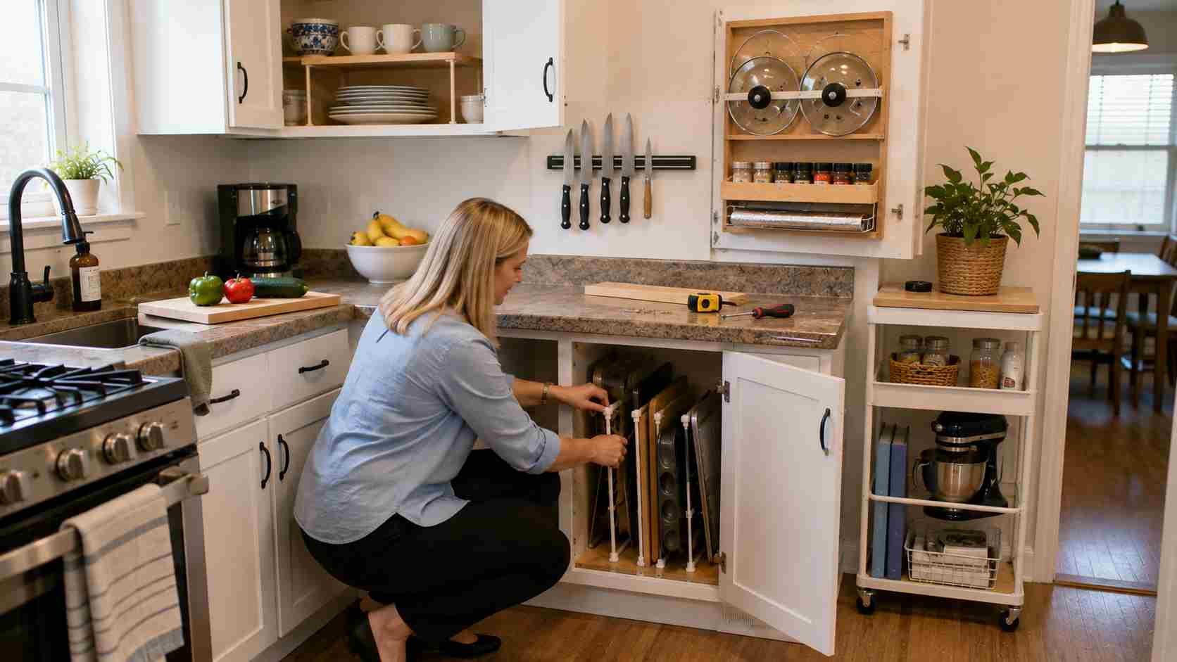 DIY kitchen organization