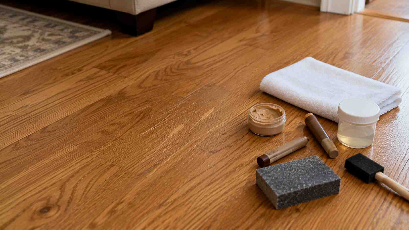 Fixing dog scratches on wood floor