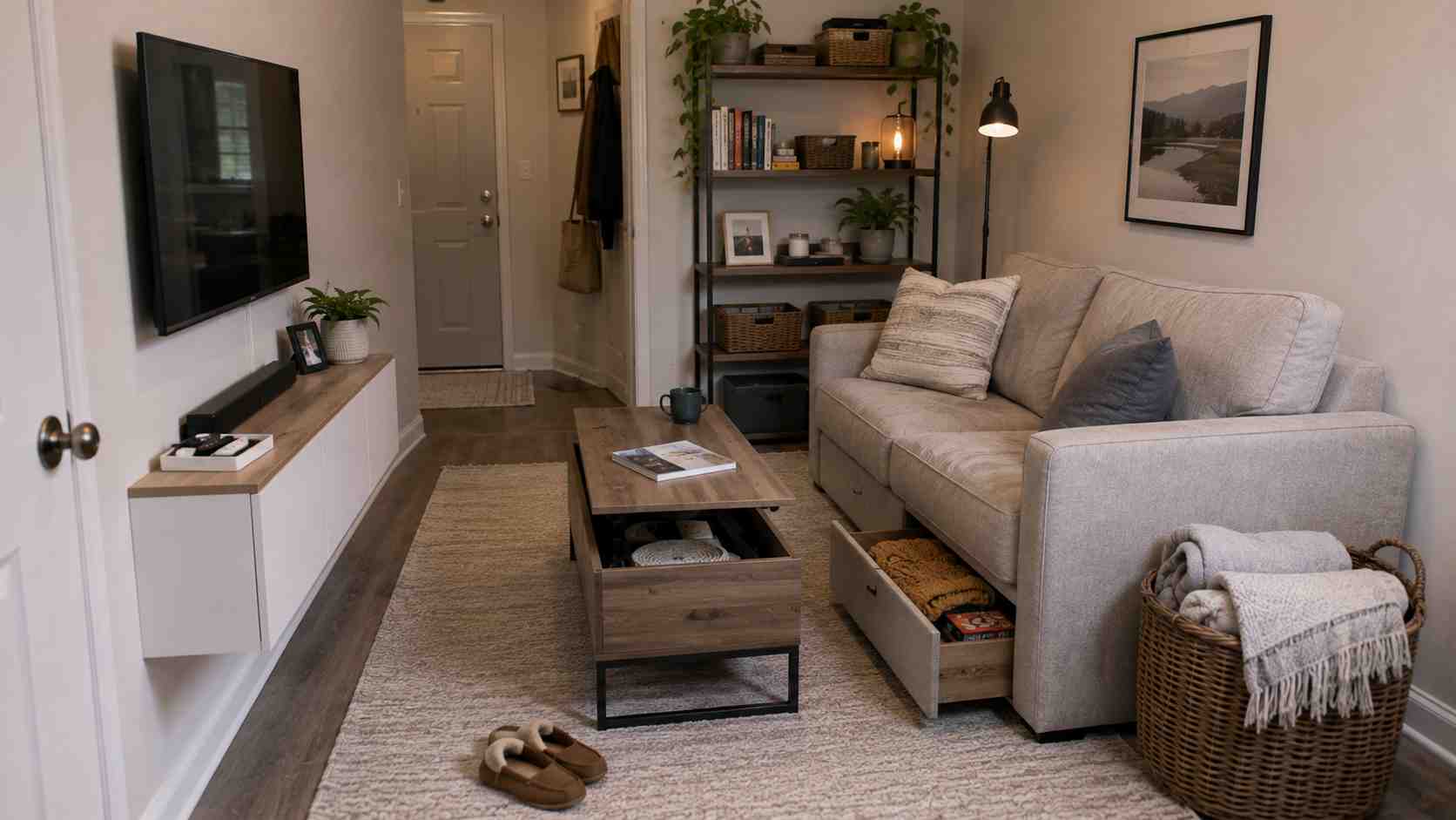 Living room organization ideas