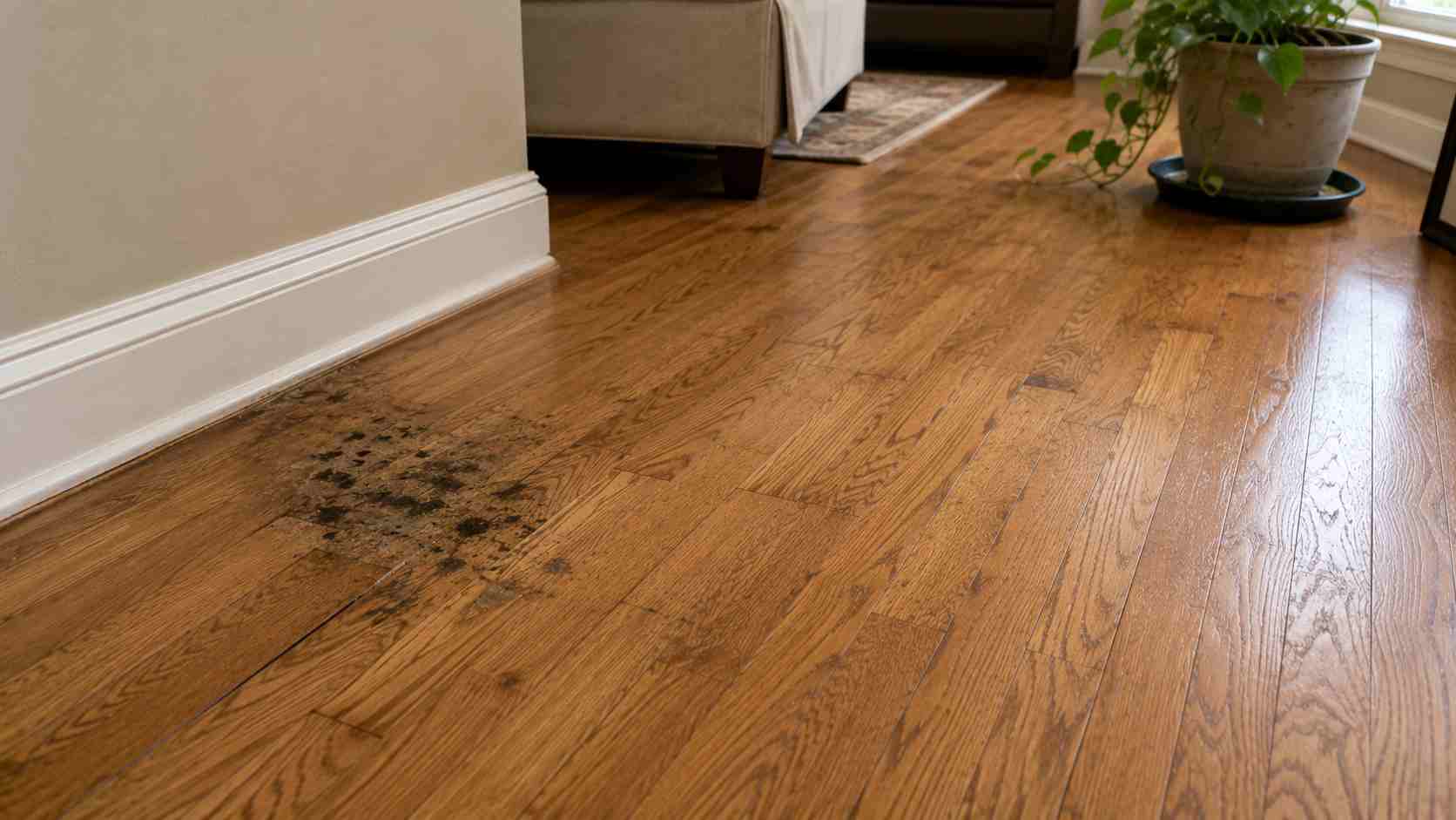 Mold on hardwood floor