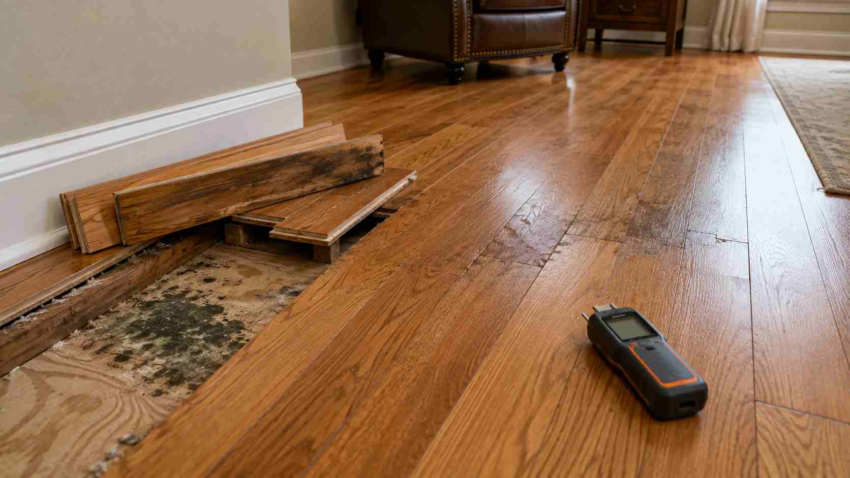 mold under hardwood floor