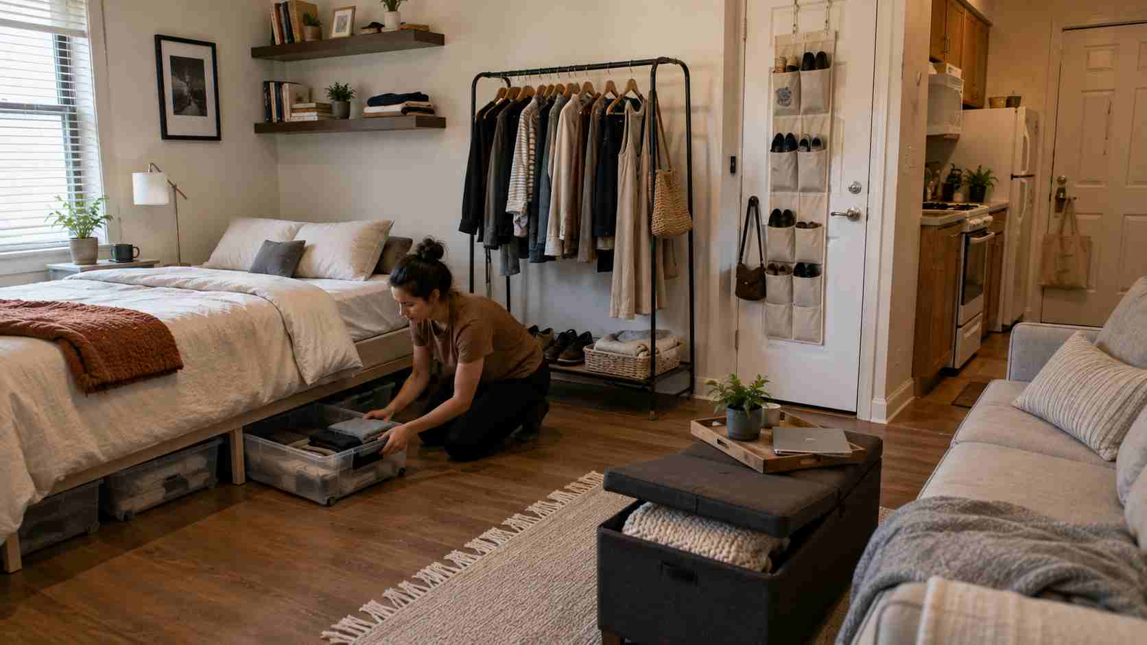Storage ideas for apartments without closet