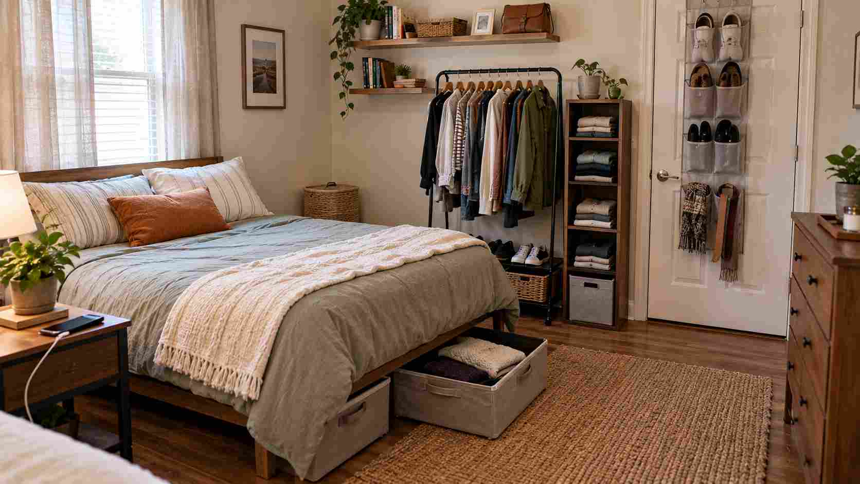 Storage ideas for apartments without closet