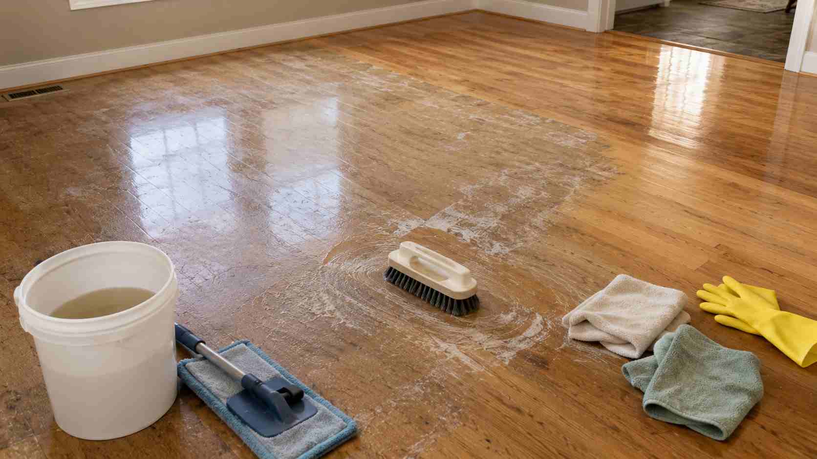 Stripping and waxing a floor
